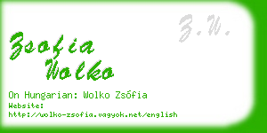 zsofia wolko business card